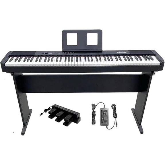 88-Key Weighted Digital Piano with Stand and Pedals