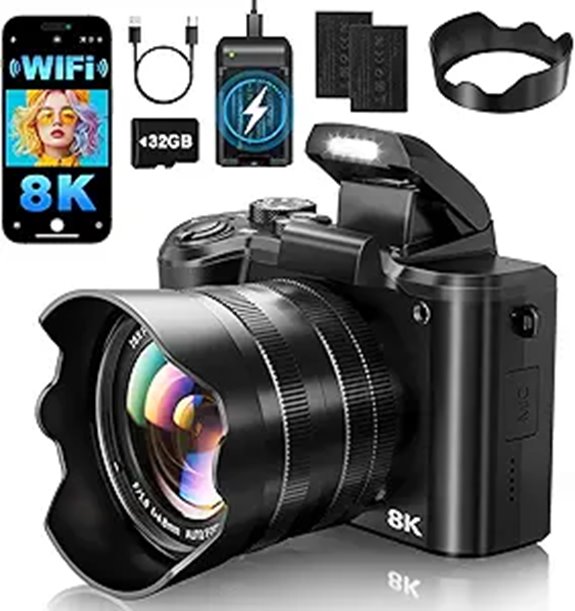 8K Digital Camera with 88MP & Dual-Lens