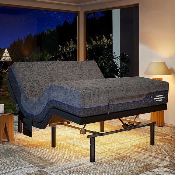 adjustable bed with gel mattress