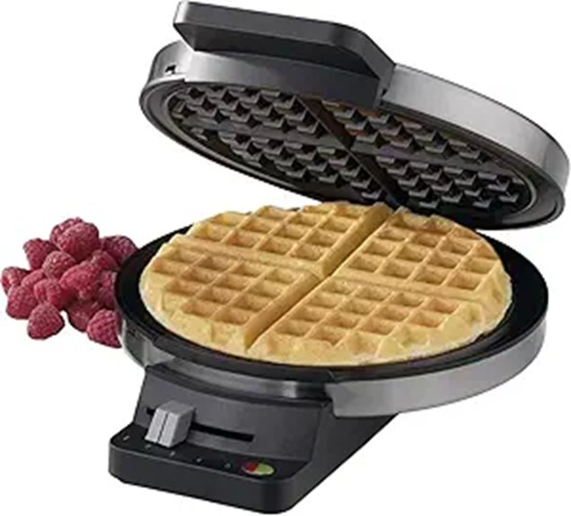 adjustable browning waffle maker