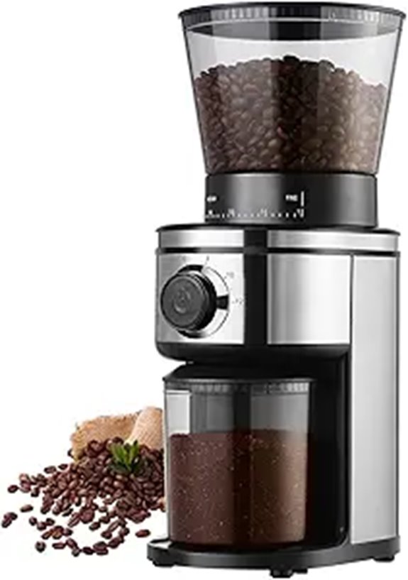 adjustable burr coffee grinder