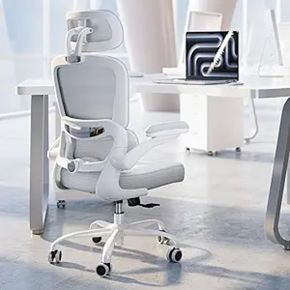 TRALT Ergonomic Mesh Office Chair with Adjustable Headrest