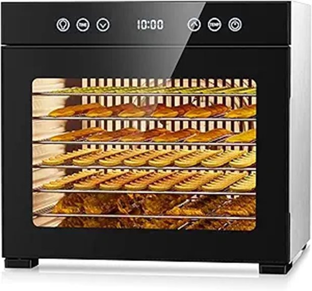 adjustable timer food dehydrator