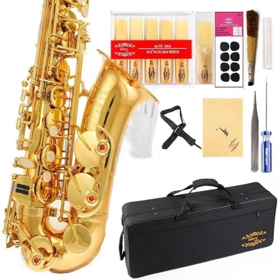 Glory Gold E Flat Alto Saxophone with Accessories