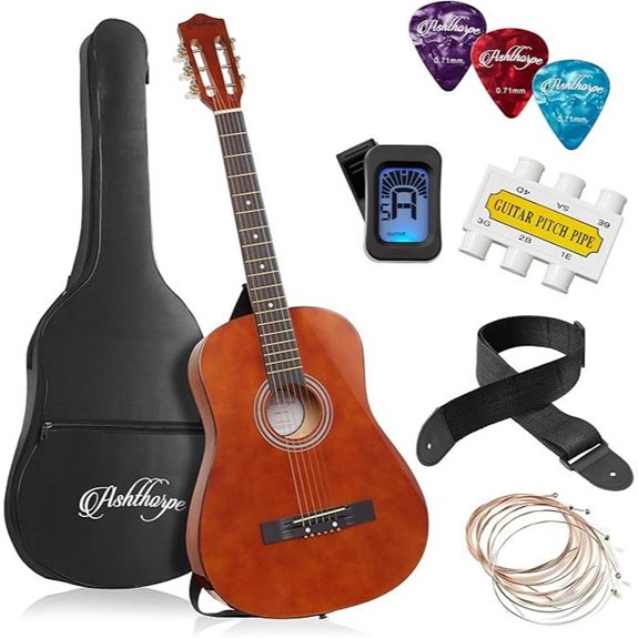 Ashthorpe 38-Inch Beginner Acoustic Guitar Kit