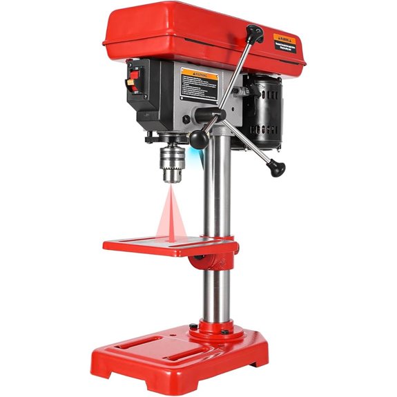 8 Benchtop Drill Press with LED Light and Variable Speeds and Variable Speeds