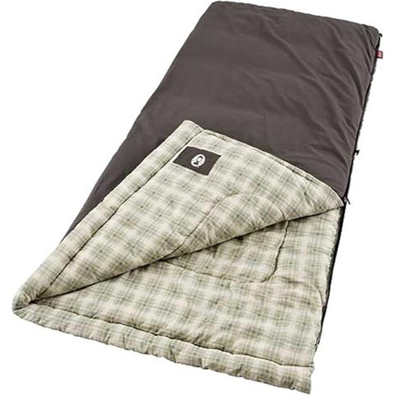 big tall flannel sleeping bag