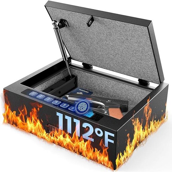 Fire-Resistant Handgun Safe with Biometric & Digital Key