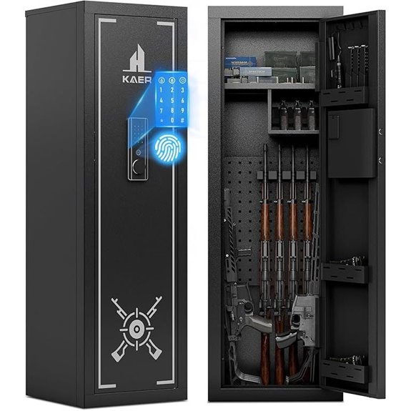 KAER 13-15 Biometric Gun Safe with Adjustable Racks