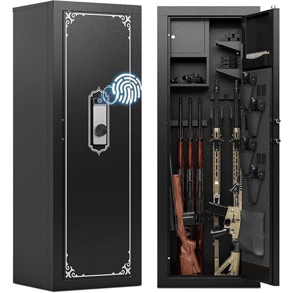 Biometric Gun Safe with Removable Racks and Cabinet