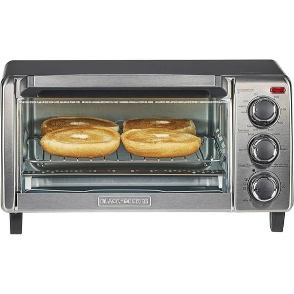 black decker silver toaster oven