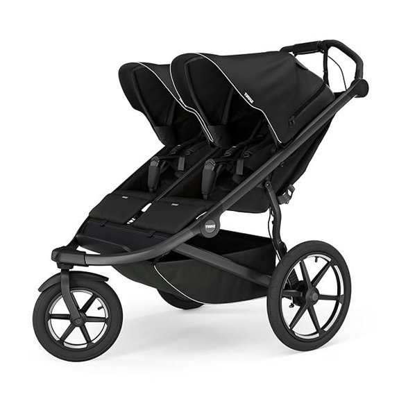 black thule double stroller