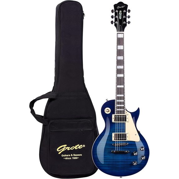 GROTE Guitar Solid Body Electric Guitar with Gigbag LPYS-006 (Blue)