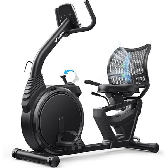bluetooth enabled recumbent bike
