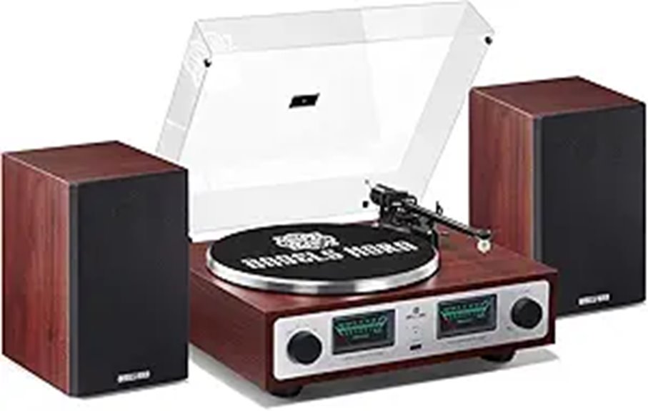 bluetooth turntable with speakers