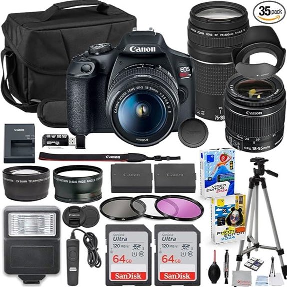Canon EOS Rebel T7 DSLR Camera Bundle with Accessories