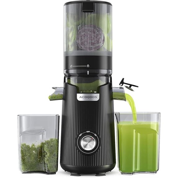 ACOQOOS Cold Press Juicer with 5.3 Wide Chute