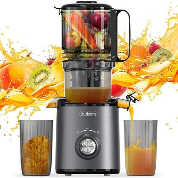 Budsom Cold Press Juicer Machine (300W Slow Masticating)
