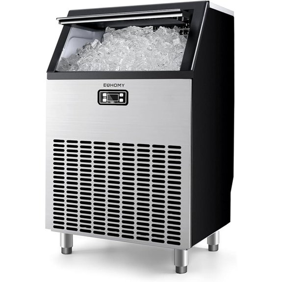 EUHOMY 200lbs Commercial Ice Maker with Storage