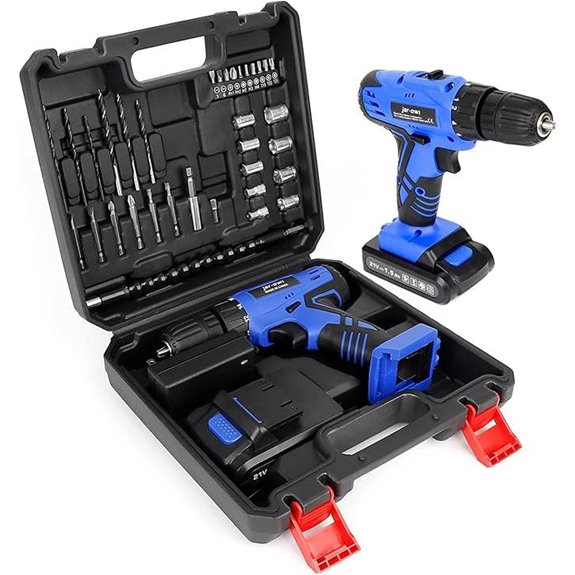 Portable 37PCS Cordless Power Drill Set with Battery