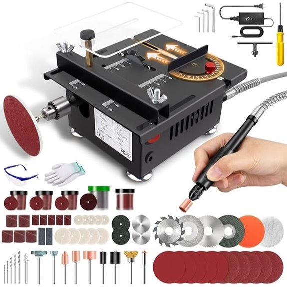 Mini Multi-Functional Table Saw with Accessories