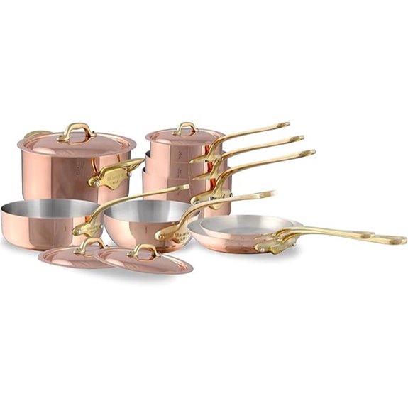 copper and stainless steel cookware