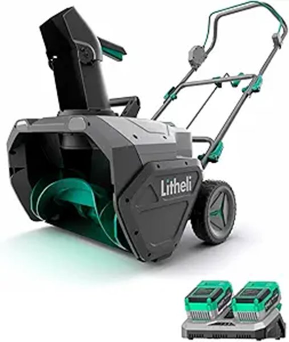 Litheli 20V Cordless Snow Blower with LED Lights