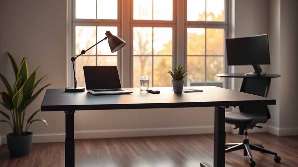 desk features and stability