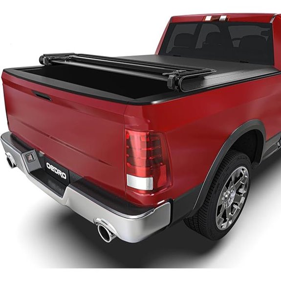OEDRO Soft Quad Fold Truck Bed Cover for Dodge Ram