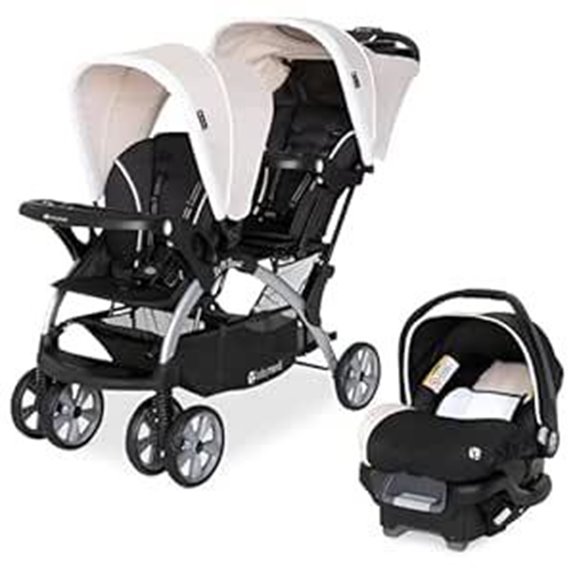 double stroller with car seat