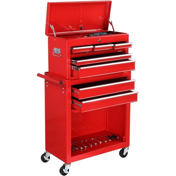 TUFFIOM 8-Drawer Rolling Tool Chest with Top