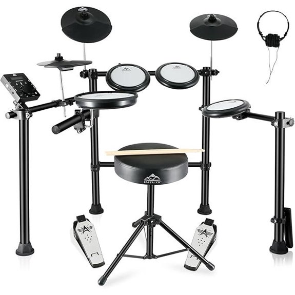 EASTROCK Electric Drum Set with Mesh Pads and Cymbals