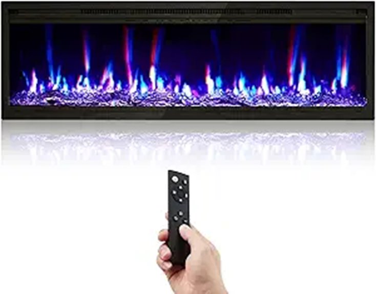 Garvee 60 Electric Fireplace Insert with Remote