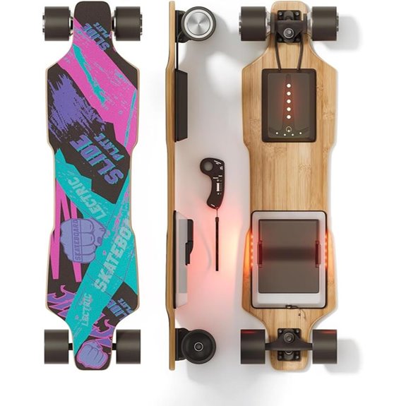 electric skateboard with leds