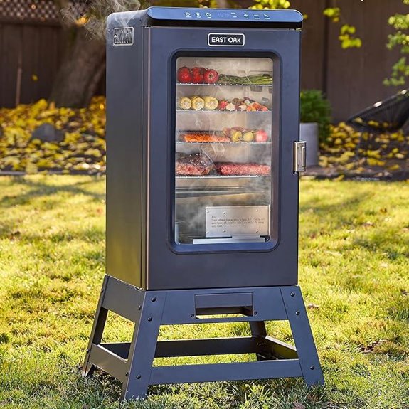 electric smoker with stand