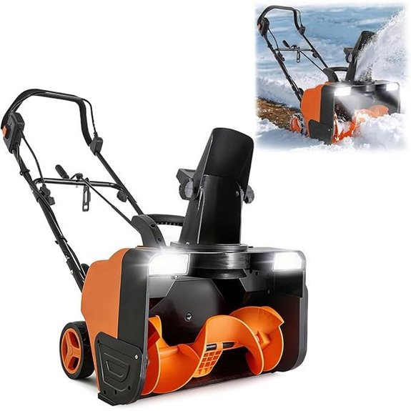 VEVOR 20 Electric Snow Blower with LED Lights