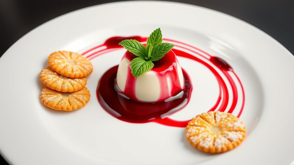 elegant dessert presentation techniques
