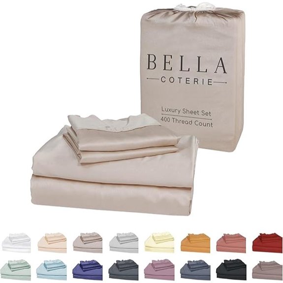 Bella Coterie Bamboo King Sheet Set (Dune)