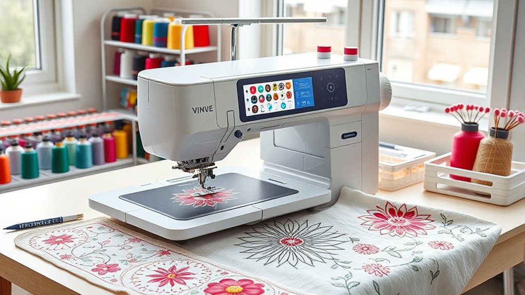 embroidery features and efficiency