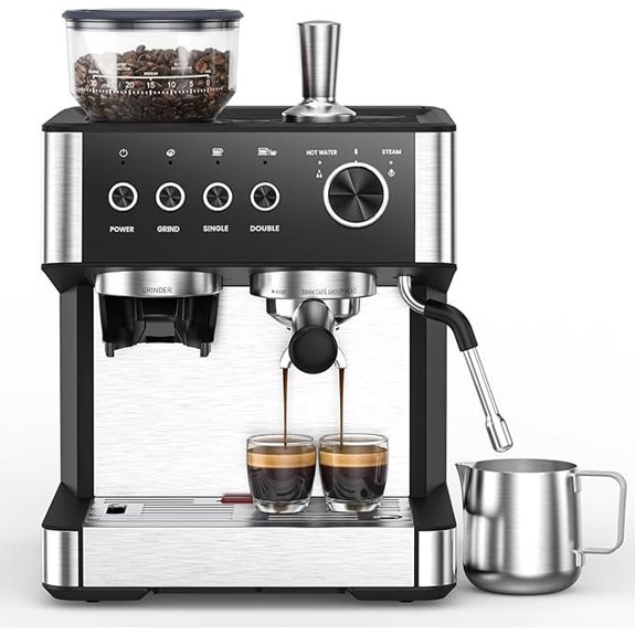 espresso machine with grinder