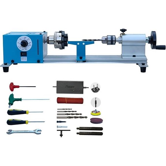 Mini Wood Lathe Machine with Extended Diameter