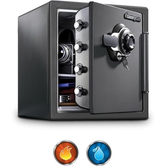 SentrySafe Fireproof Waterproof Safe with Dial Lock