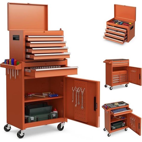 Goplus 5-Drawer Rolling Tool Chest with Locking Wheels