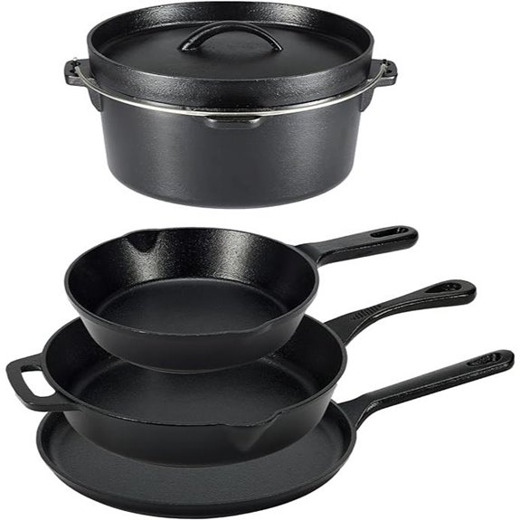 five piece cast iron set