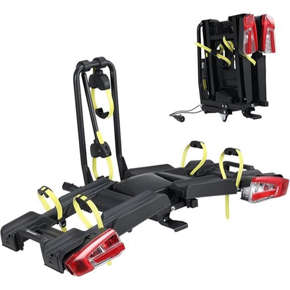 Foldable Hitch Bike Rack for E-Bikes with Ramp