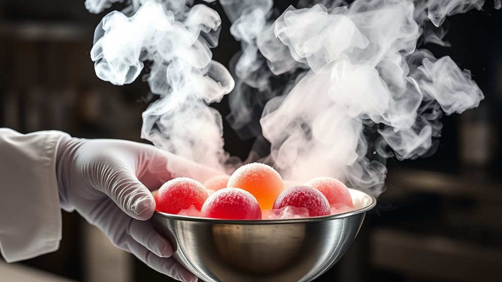 frozen desserts with dramatic presentation