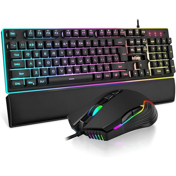 RedThunder Gaming Keyboard Mouse & Wrist Rest Combo