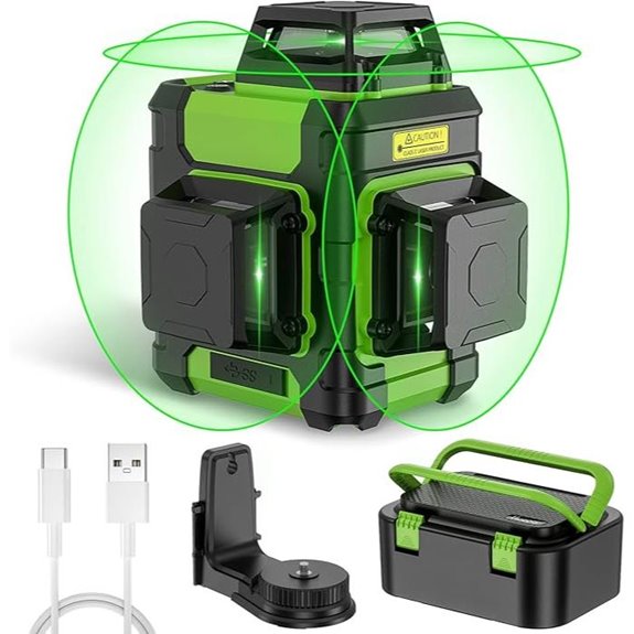 Huepar 360° Self-Leveling Green Laser Level with Magnetic Bracket