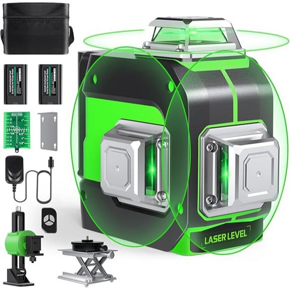Self-Leveling Green Cross Line Laser with Remote