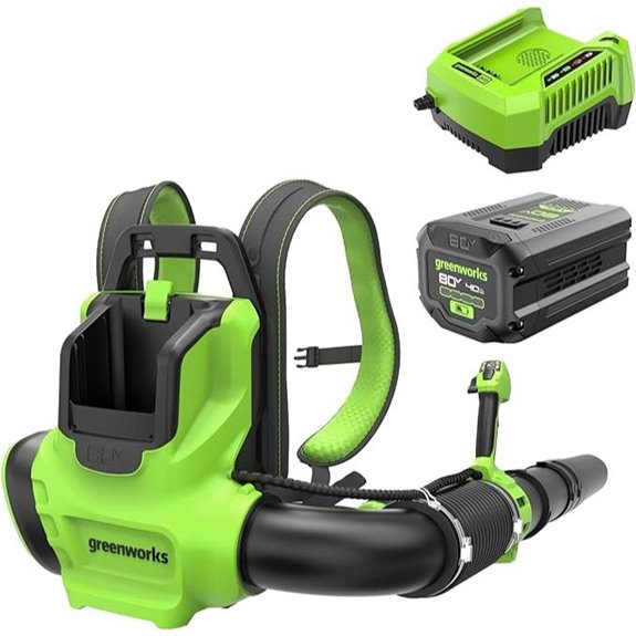 Greenworks 80V (750 CFM) Backpack Blower 4.0Ah Battery and 4A Charger